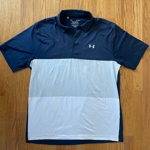 Under Armour Playoff Polo Shirt Men’s Large – Navy/Gray/White